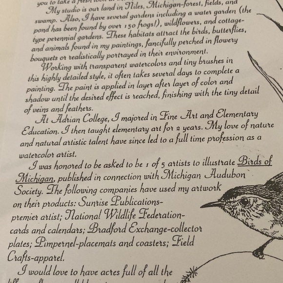 Cyndy Callog 2001 Autumn Chickadee Print - Picture 8 of 11